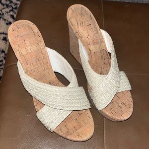 Nine West size 8 cork wedges